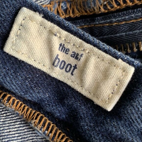 Abercrombie Kids Jeans Boot Cut 10 Dark Wash Blue Denim School Preppy Western - Picture 4 of 12